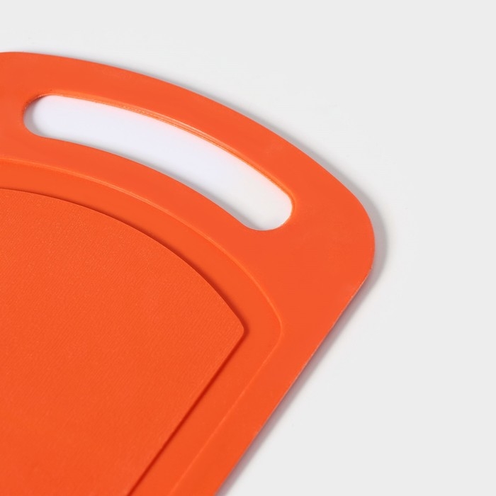 Доска разделочная пластиковая Доляна &laquo;Дуга&raquo;, прямоугольная, 25&times;15 см, цвет МИКС