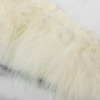 Тесьма с перьями марабу, 8-10 см, 5 &plusmn; 0,5 м, цвет бежевый