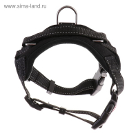 Шлейка К7 мягкая светоотражающая, размер S, ОГ 44-55 см, вес 5-9 кг, чёрная