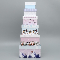 Набор подарочных коробк 6 в 1 &laquo;С Новым годом&raquo;, 10 х 10 х 6 &ndash; 20 х 20 х 11 см, Новый год