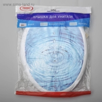 Сиденье для унитаза &laquo;Декор. Капли&raquo;, 44,5&times;37,5 см, с крышкой, белое