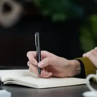 Ручка шариковая Scribo, матовая серая