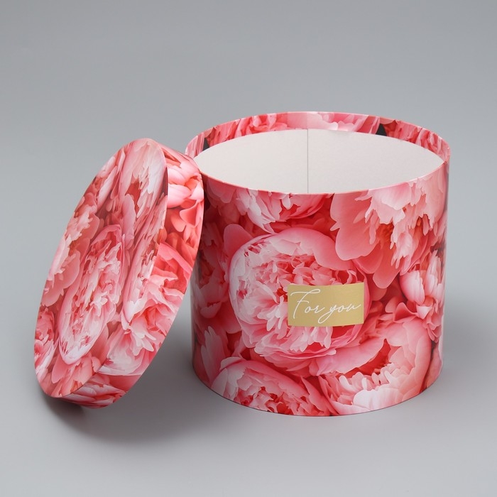 Набор шляпных коробок для цветов 4 в 1, упаковка подарочная, &laquo;Нежные цветы&raquo;, 14 х 13 см - 20 х 17,5 см