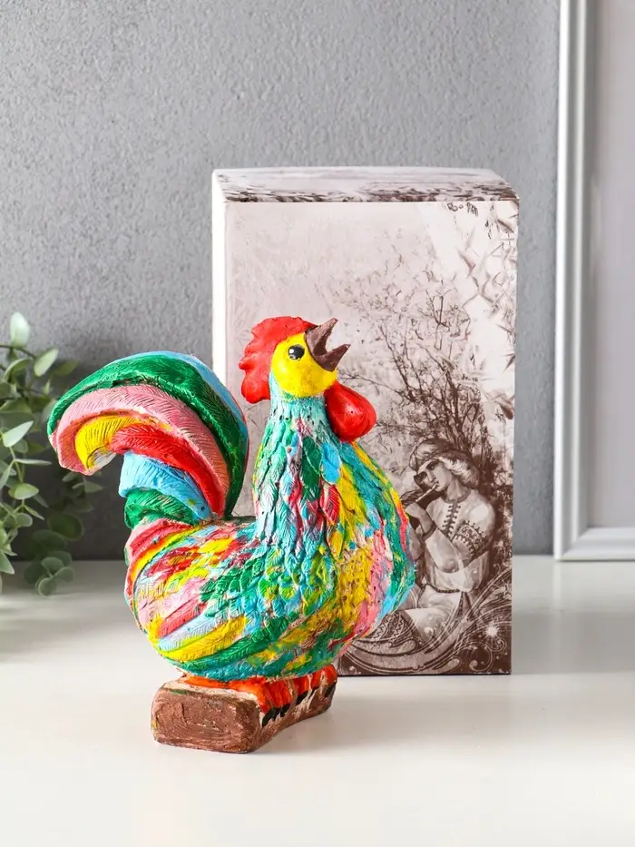 Копилка для денег &laquo;Петух&raquo;, гипс, 21.5&times;19&times;11 см