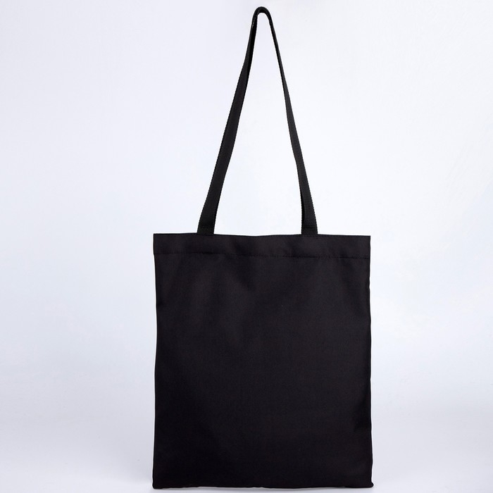 Шопер детский для девочки без застёжки, цвет чёрный/белый