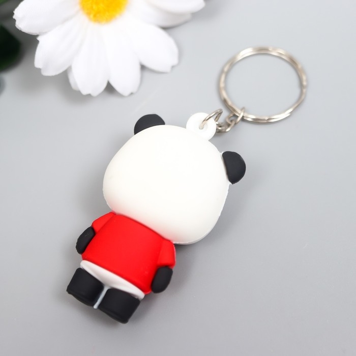 Брелок резина "Панда с фотоаппаратом" МИКС 2,3х3,3х5 см