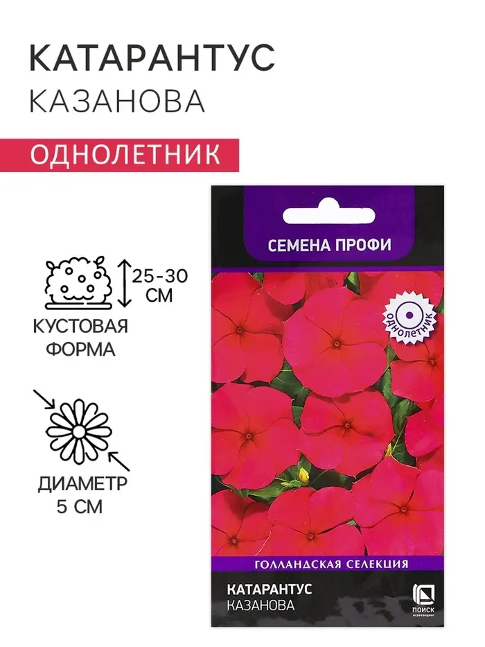 Семена цветов Катарантус "Казанова", 10шт