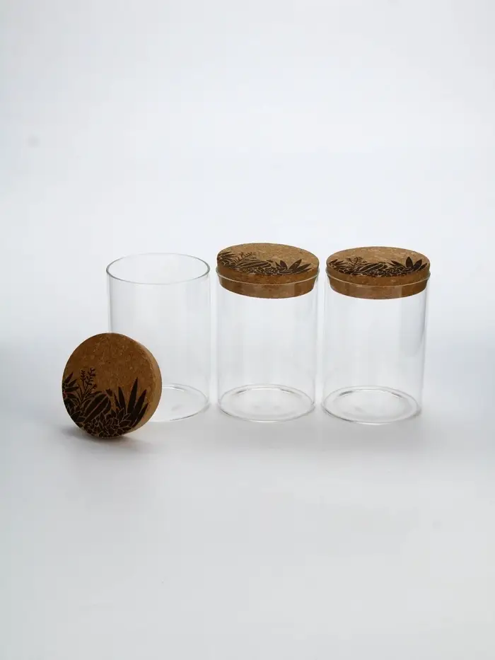 Набор банок для хранения Дорого внимание &laquo;Flora&raquo;, 550 мл, 3 шт
