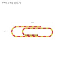 Скрепки канцелярские 33мм, 100шт, цветные с виниловым покрытием "Зебра", Erich Krause, картонная упаковка