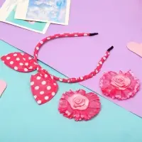 Набор для волос "Солоха" (ободок, 2 зажима) розочки, розовый