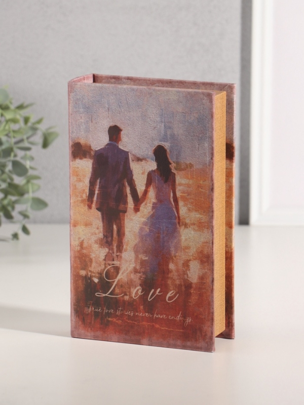 Сейф-книга дерево кожзам "Любовь" 21х13х5 см