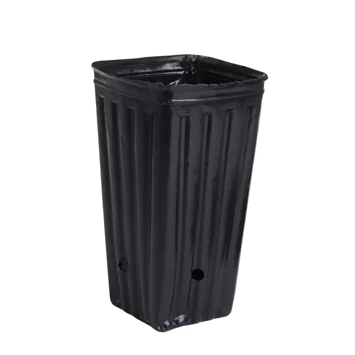 Пакет для рассады, 1,5 л, 11 &times; 11 см, h = 20 см, полиэтилен, чёрный, Greengo