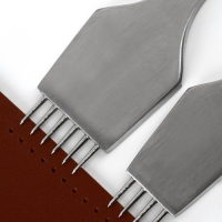 Набор строчных игольчатых пробойников для кожи (3шт цена за наб) шаг 4мм серебряный АУ