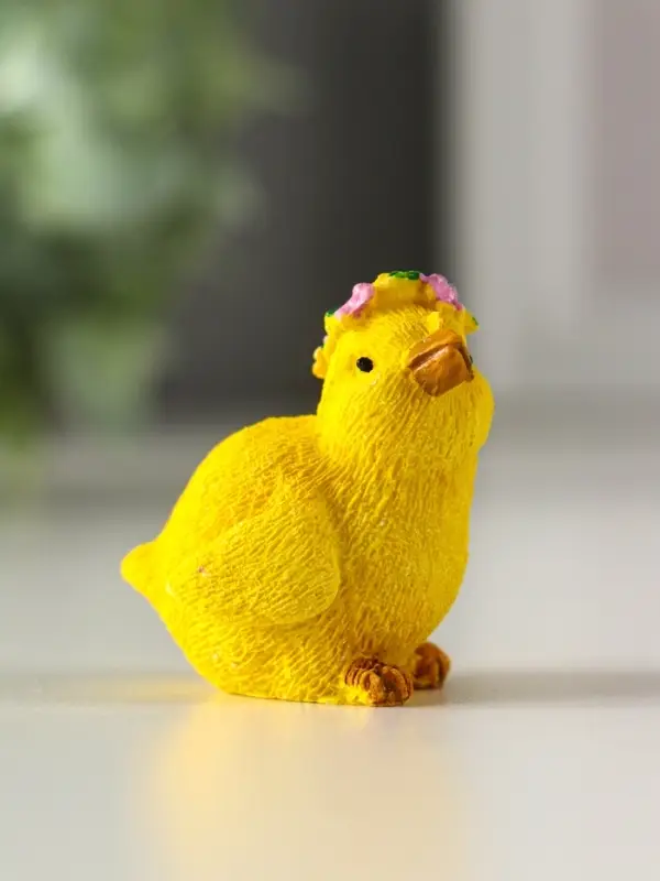 Сувенир полистоун "Цыплёнок в веночке/с гнездом" МИКС 4х3х4 см