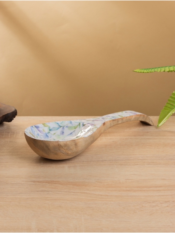 Подставка под ложку "Оттенки сирени" дерево манго 25,5х9х3,8 см