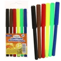 Фломастеры 6 цветов, вентилируемый колпачок