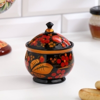 Солонка &laquo;Ягодка&raquo;, 9&times;6,5 см, хохлома