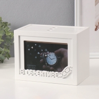 Фотоархив на 96 фото 10х15 см + рамка 10х15 см "В объективе" белый 20х15х12 см