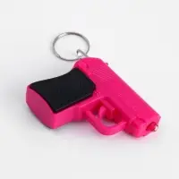 Фонарик брелок для ключей на кольце &laquo;Пистолет&raquo;, 3&times;AG3, МИКС