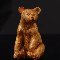 Фигура "Медведь сидит", 9х6 см, бронза