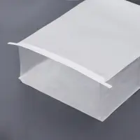 Пакет бумажный, с окном, прямоугольное дно, белый, 13&times;10&times;28 см