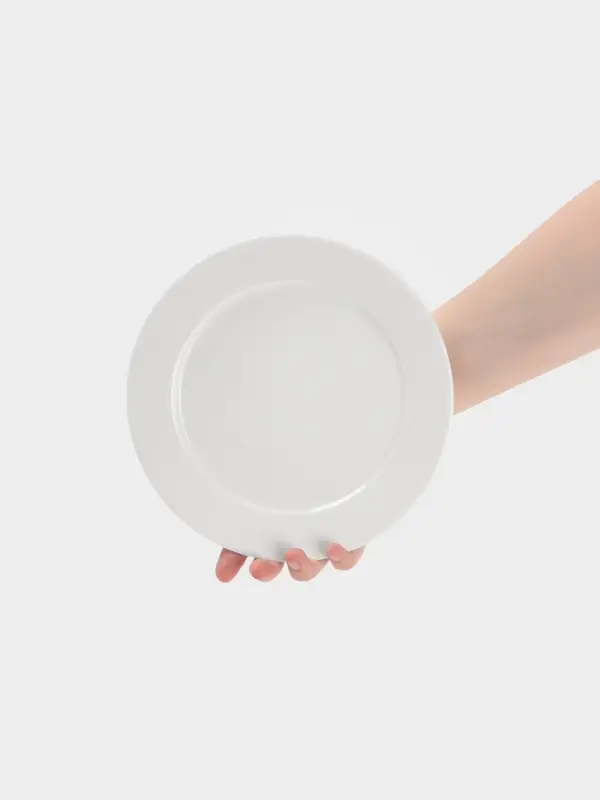 Тарелка Hanna Kn&ouml;vell, d=20 см, с бортом, фарфор, белая