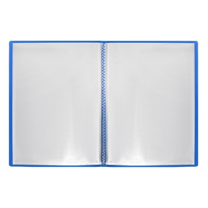 Папка с 20 вкладышами А5, 500 мкм, Calligrata, текстура "песок", синяя