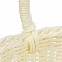 Корзина пластик 37 х 20,5 х 36 см, ручка17 см, белый