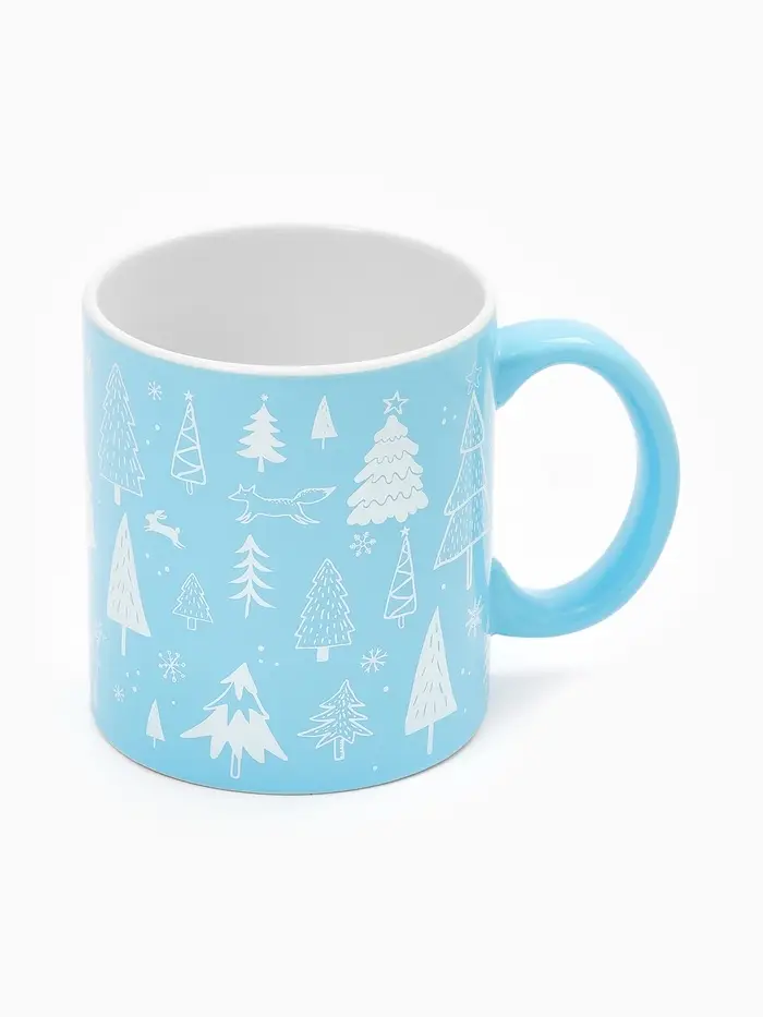 Кружка чайная новогодняя &laquo;Новогодний лес&raquo;, 530 мл