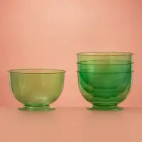 Креманка пластиковая одноразовая для фуршета &laquo;Кристалл&raquo;, 200 мл, зелёная