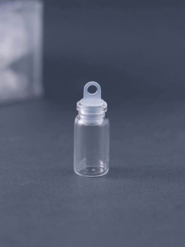 Декор для творчества стекло "Баночка с пробкой с петелькой", 1,5мл набор100шт 2,2х1,1х1,1см