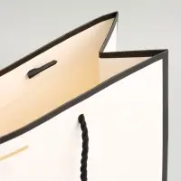 Пакет подарочный, белый, с бантом, 32 х 25 х 11 см