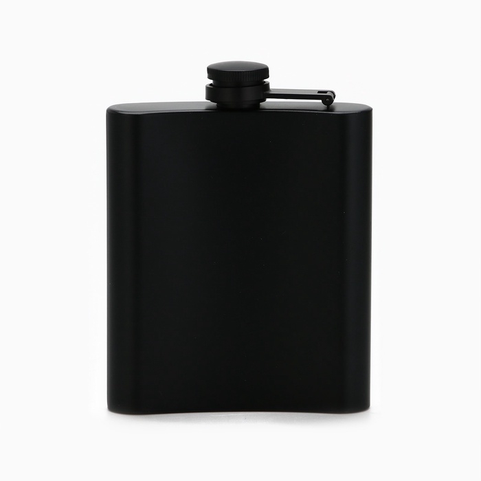 Фляжка &laquo;Осторожно&raquo;, 210 мл, чёрная