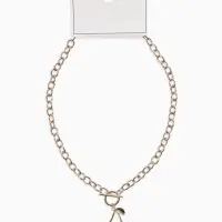 Кулон-цепь крупная "Вишня", цвет красный в золоте 40+удл