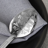 Ложка подарочная на открытке &laquo;Лучший муж&raquo;, 3 х 14 см.