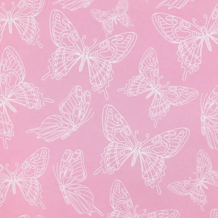 Бумага упаковочная глянцевая &laquo;Бабочки&raquo;, 70 х 100 см