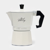 Кофеварка гейзерная "Good morning" на 3 чашки, цвет белый