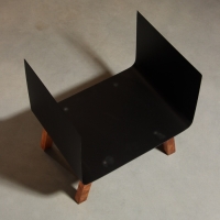 Дровница "Вечерок" сталь, дерево 38х30х40 см