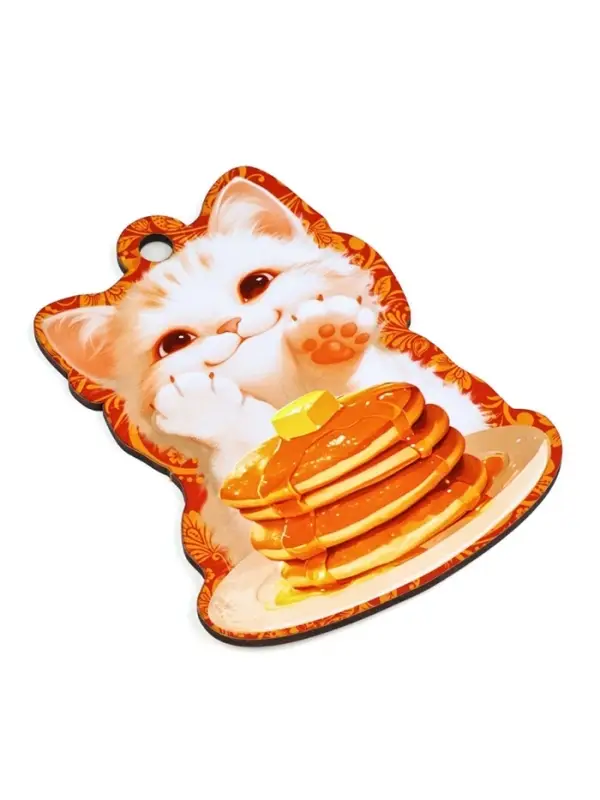 Подвеска деревянная на масленицу &laquo;Котик&raquo;, 10&times;13 см