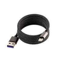 Кабель Lightning - USB, магнитный, 3 А, 18 Вт, с оплёткой, серый