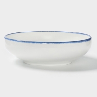 Глубокая тарелка Blue Lagoon Magistro 22.5 см, белая, синий