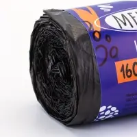 Мешки для мусора 160 л ПНД, 20 мкм, 10 шт в рул, цвет черный