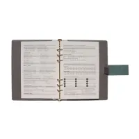 Органайзер на кольцах, А5, с хлястиком, 80л, линия, к/зам, Зеленый