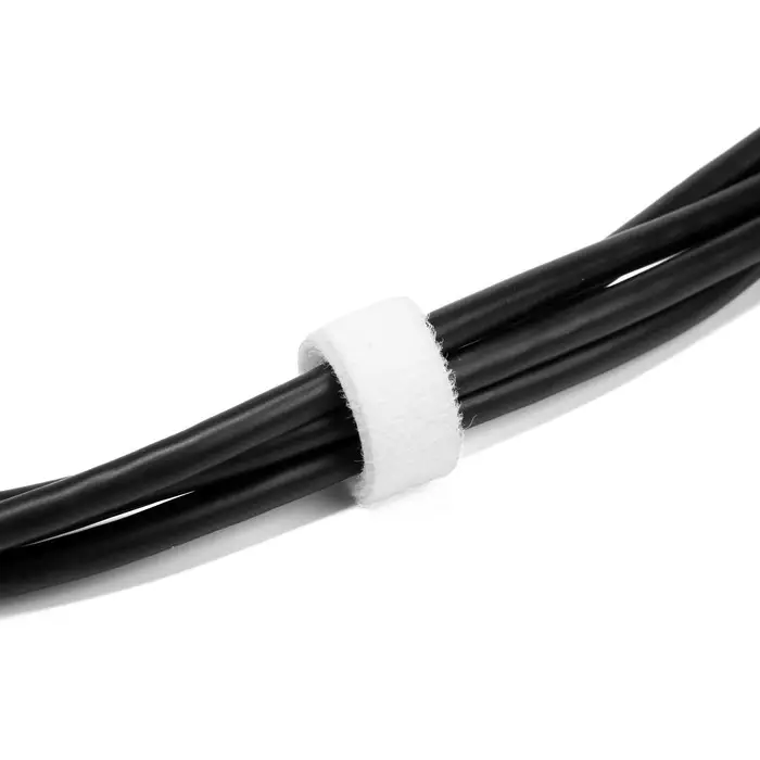 Лента-липучка для проводов 1000&times;10&times;1.5 мм ТУНДРА, белая, 1 шт.