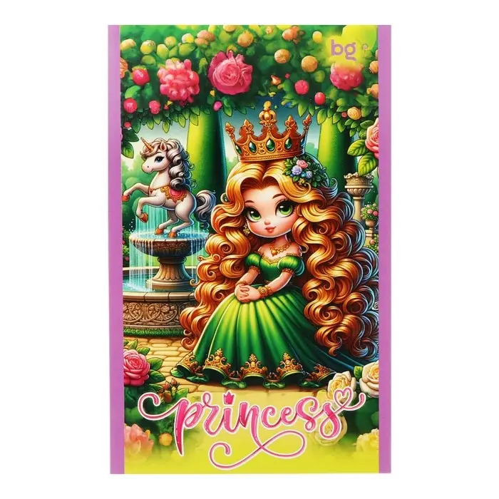 Блокнот А6, 24 листа в клетку на скрепке "Девочки", обложка мелованный картон, блок 60 г/м2, МИКС