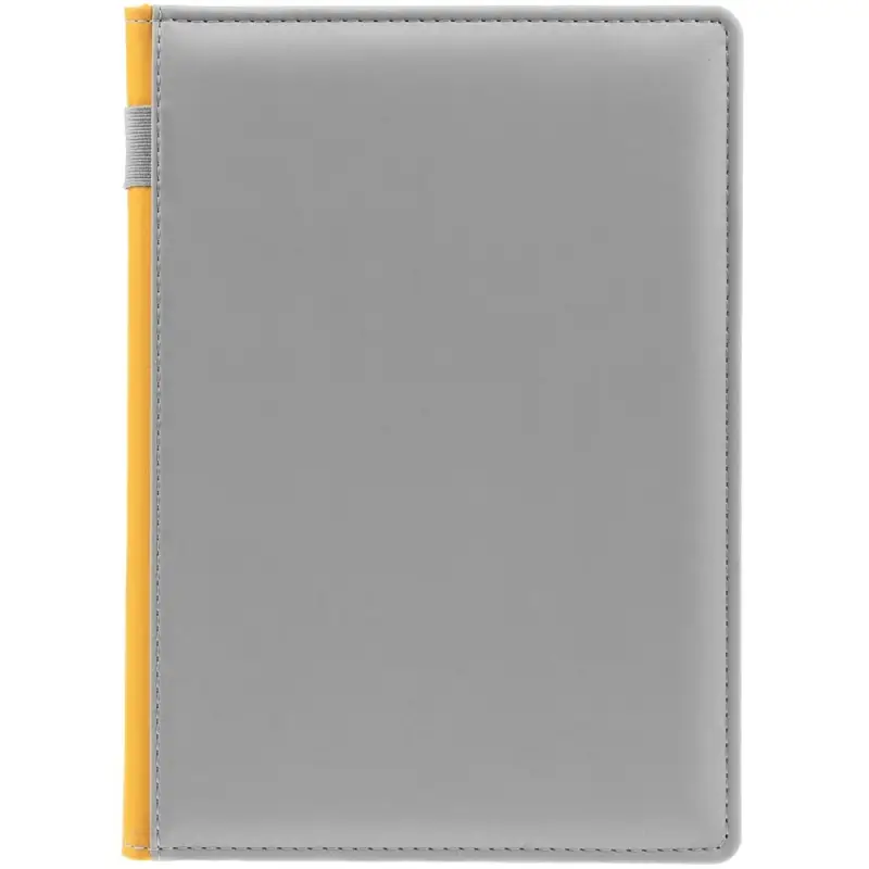 Ежедневник Spain Shall, недатированный, серый с желтым