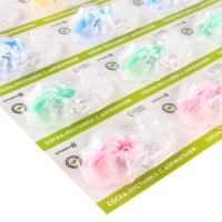 Соска - пустышка силиконовая ортодонтическая, от 6 мес., с держателем, цвет МИКС