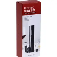 Набор сомелье электрический LSH-04, пробка, аэратор, штопор, от батареек, пластик