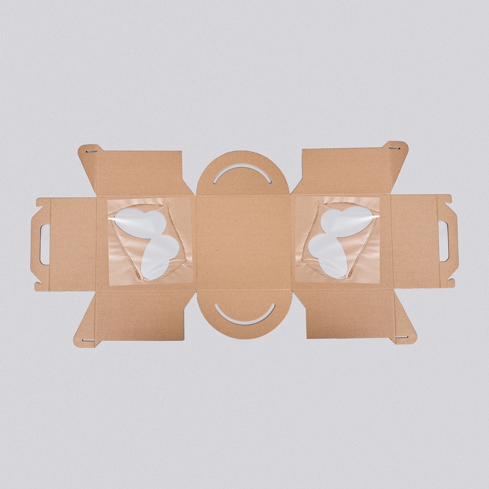 Кондитерская упаковка, 2 окна, 28 х 28 х 30 см