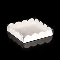 Коробка для печенья, белая, 15&times;15&times;3 см